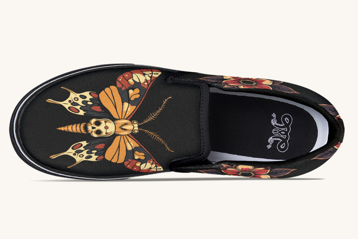 Deathmoth Slip On Shoes - Jaded Lament