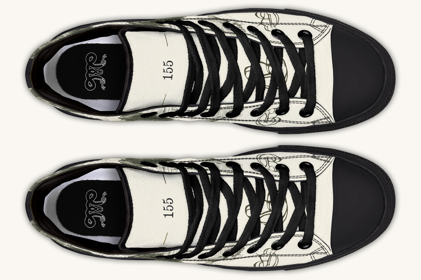 The Bear Shall Be Thy Choice Cream Hightops - Jaded Lament