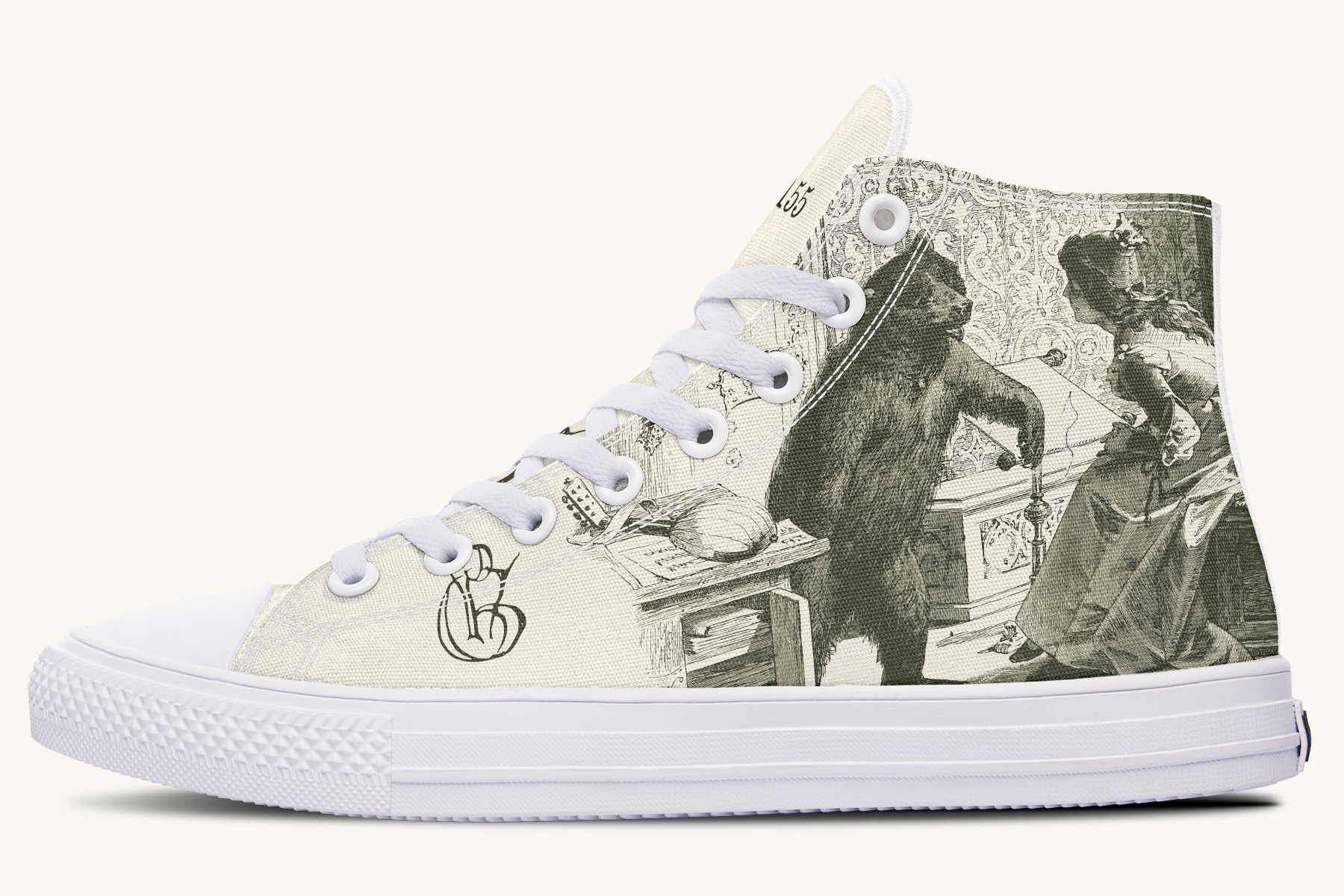 The Bear Shall Be Thy Choice Cream Hightops - Jaded Lament