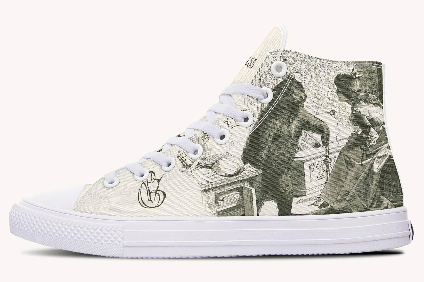 The Bear Shall Be Thy Choice Cream Hightops - Jaded Lament