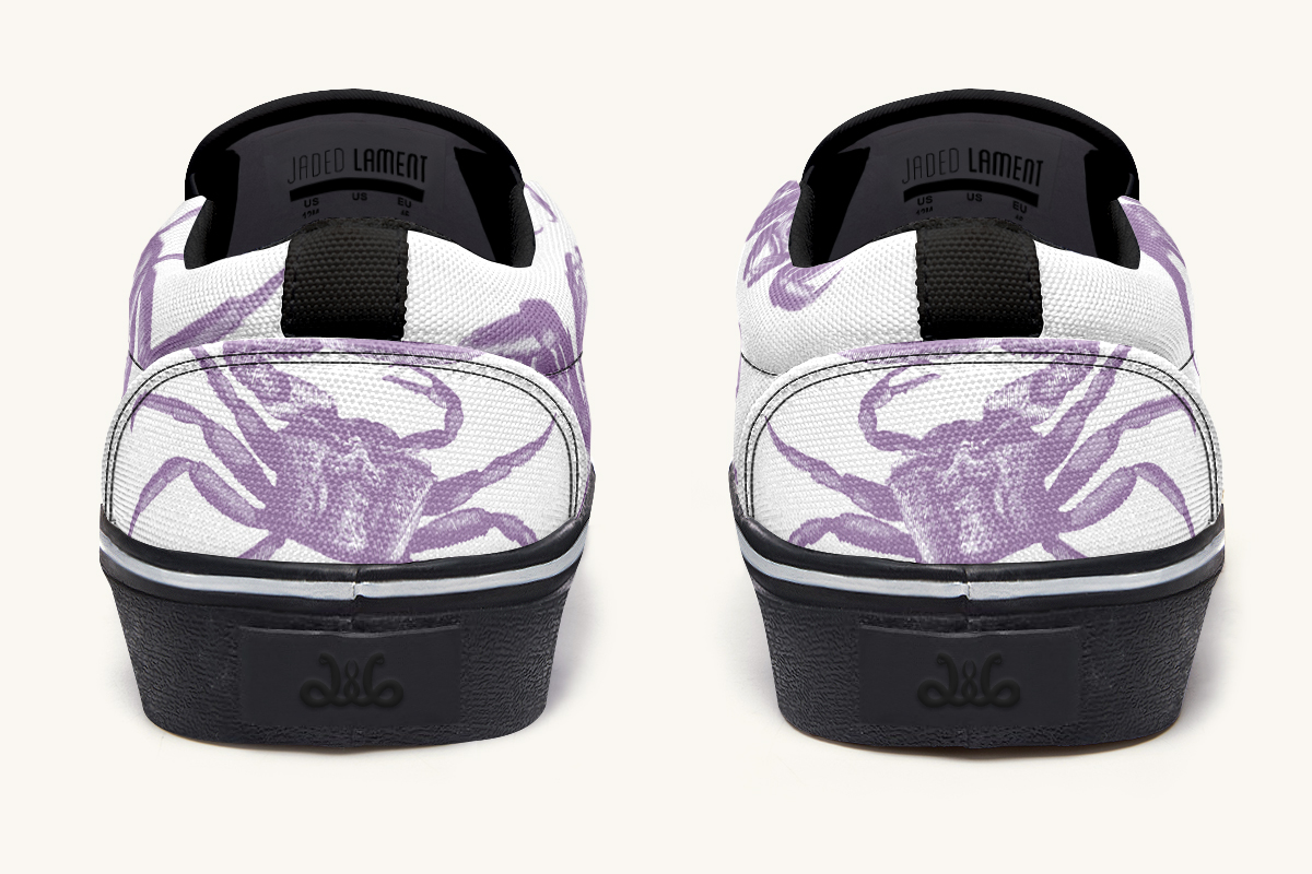 Crawl The Sea Of Stars Purple Slip On Shoes - Jaded Lament