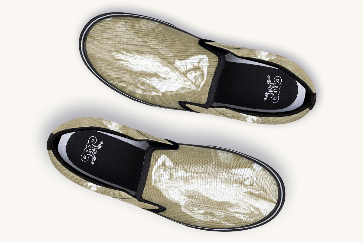 She Watched The Bones Sink Yellow Slip On Shoes - Jaded Lament