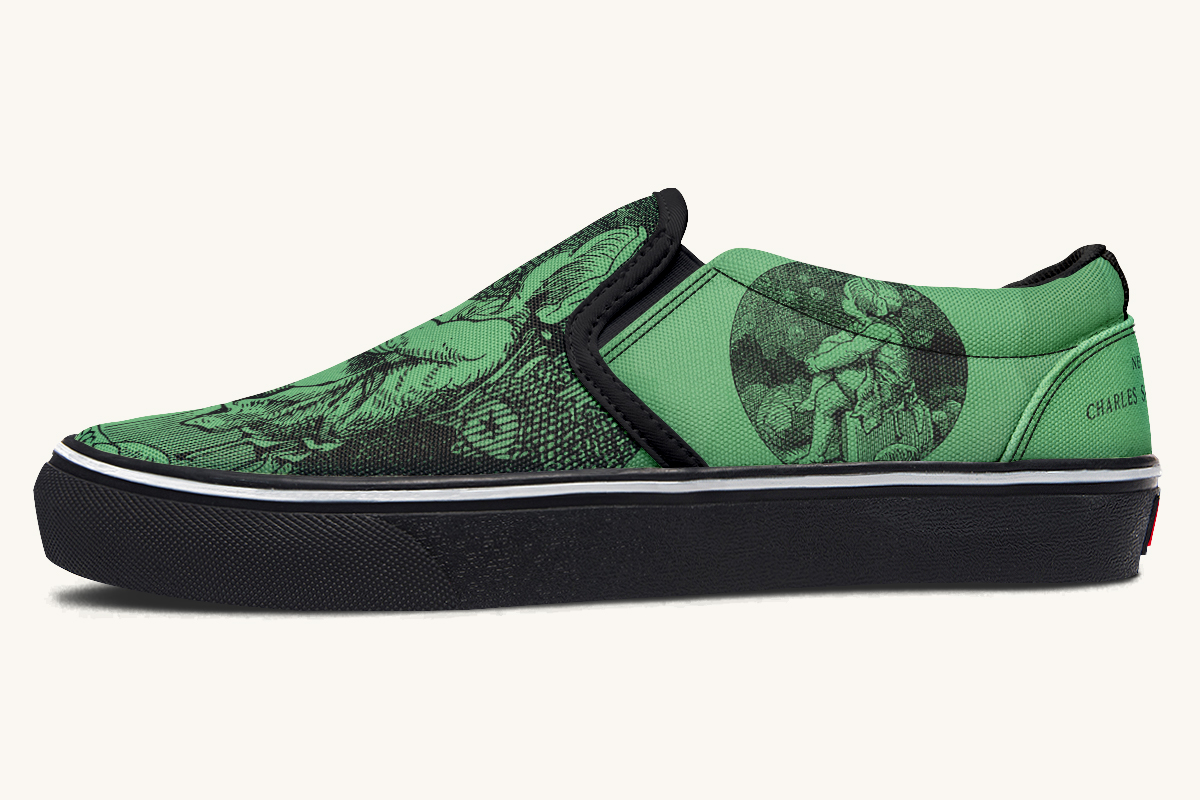 Beneath The Green Silence Slip On Shoes - Jaded Lament