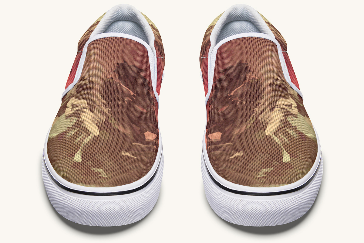 Horse Of The Gods Slip On Shoes - Jaded Lament