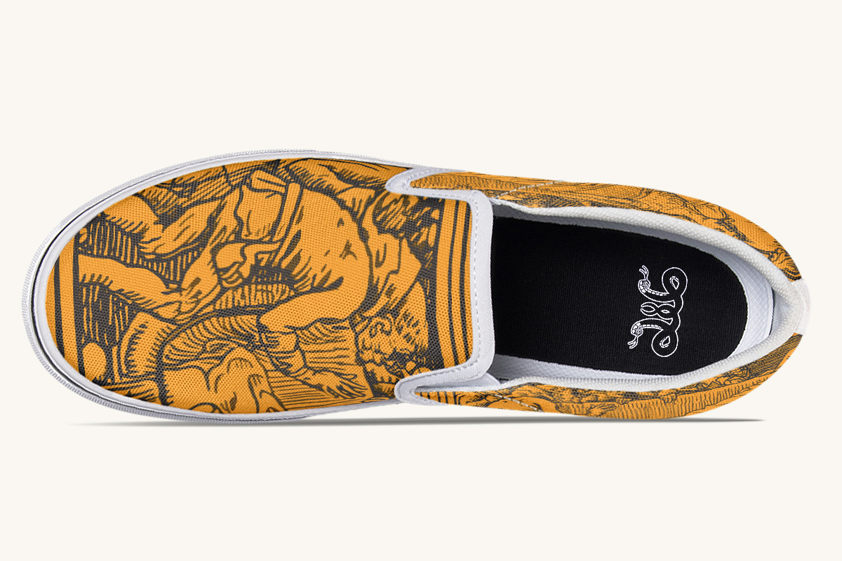 Lament Of The Carved Slip On Shoes - Jaded Lament