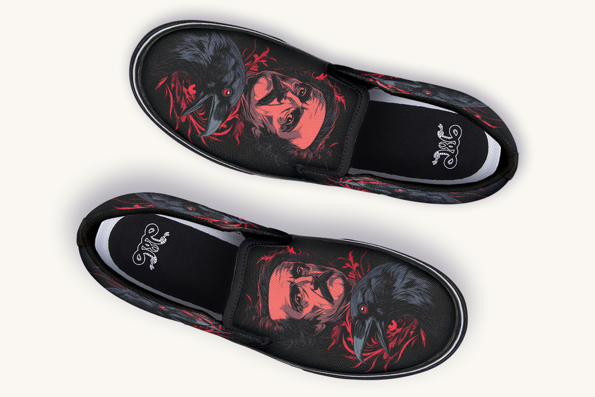 The Raven Slip On Shoes - Jaded Lament