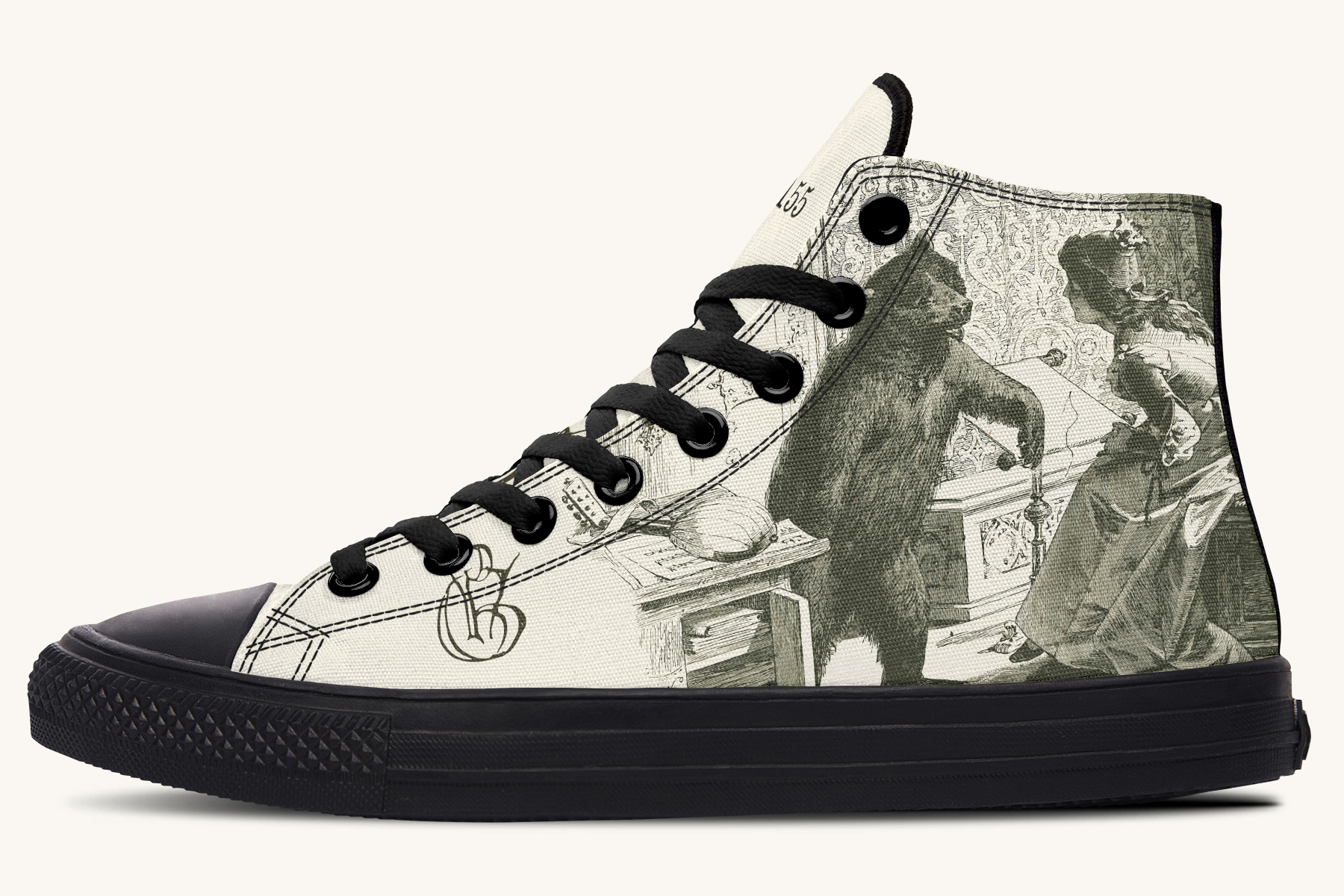 The Bear Shall Be Thy Choice (Cream) Hightops