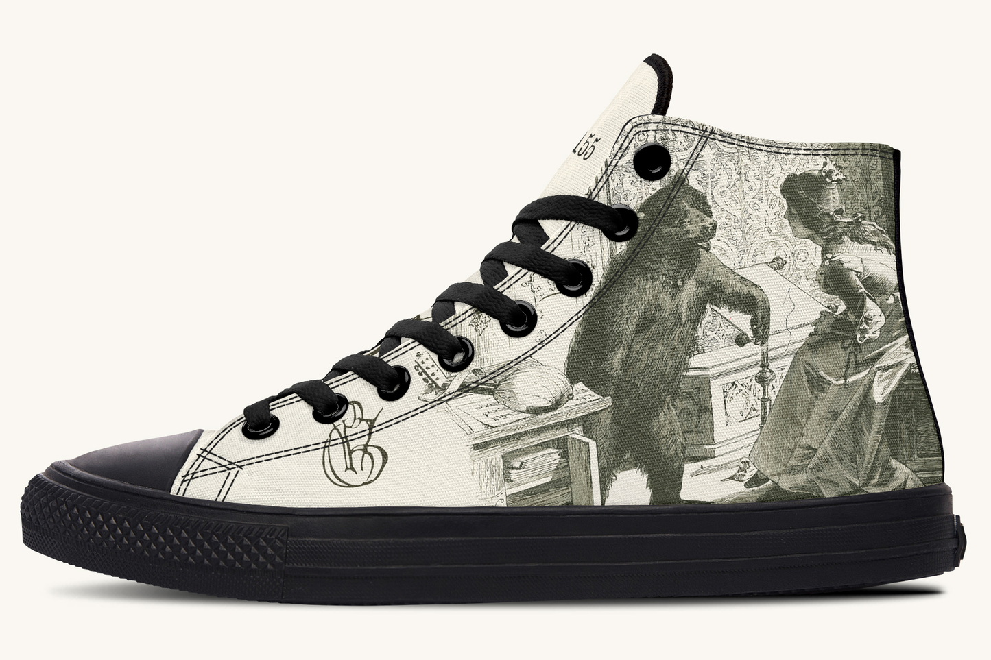 The Bear Shall Be Thy Choice Cream Hightops - Jaded Lament