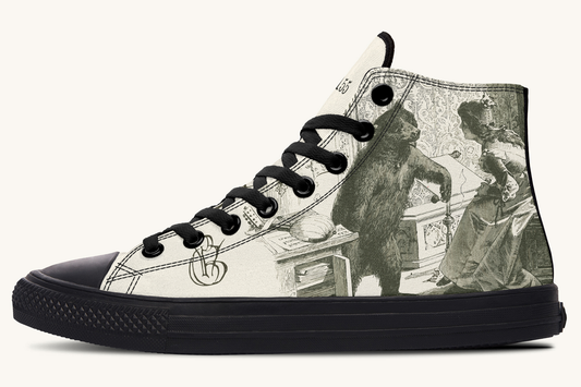 The Bear Shall Be Thy Choice Cream Hightops - Jaded Lament