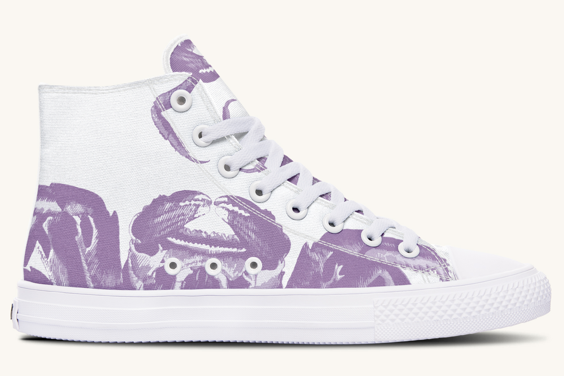 Crawl The Sea of Stars Purple White Hightops - Jaded Lament