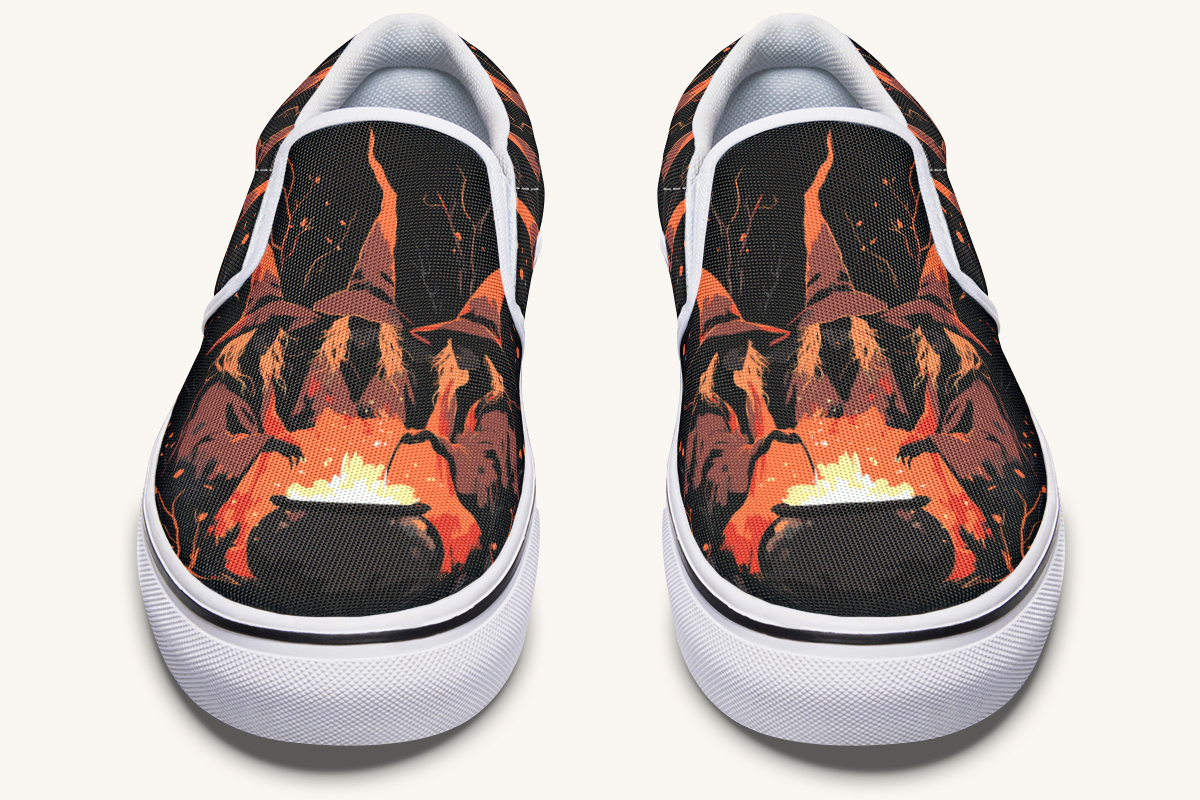 Double Double Toil And Trouble Slip On Shoes - Jaded Lament