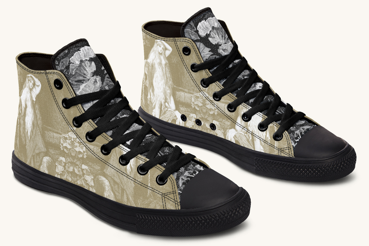 She Watched the Bones Sink Khaki Hightops - Jaded Lament