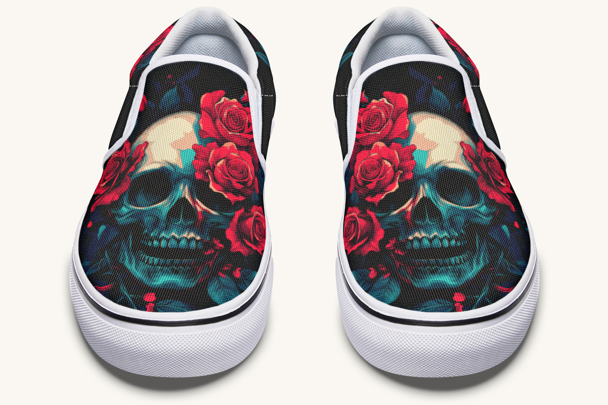 Roses For The Dead Slip On Shoes - Jaded Lament