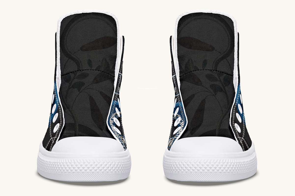Blue Snake Black Hightops - Jaded Lament