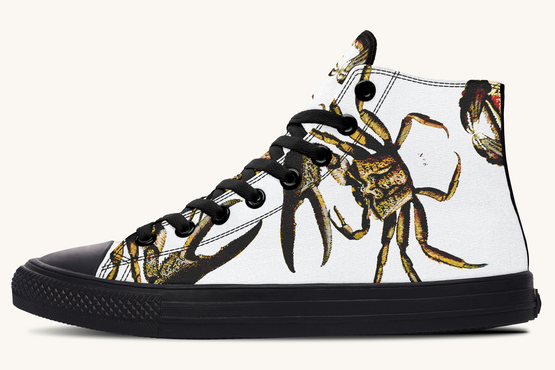 Crawl the Sea of Stars White with Gold Hightops