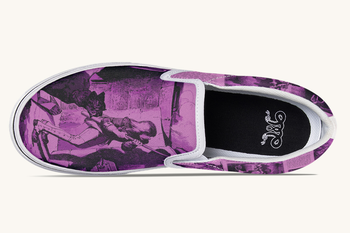Brother Of Fire And Folly Slip On Shoes - Jaded Lament
