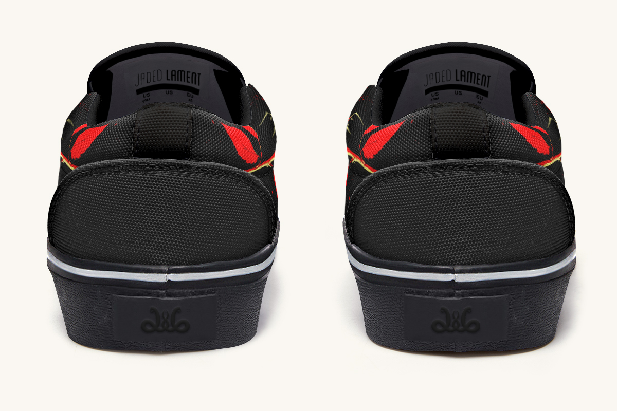 Bleeding Rose Slip On Shoes - Jaded Lament
