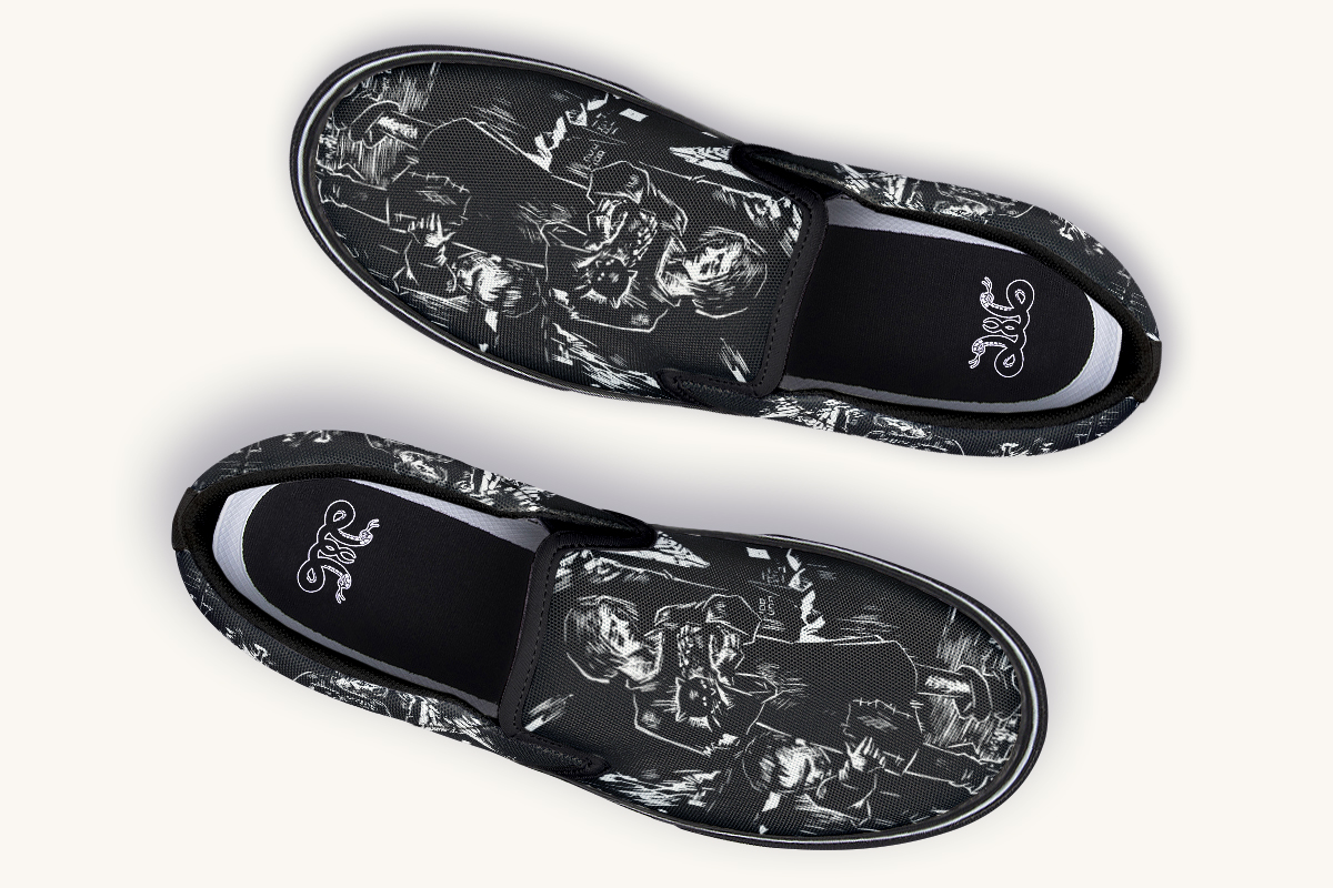 After The Fire Survival Is Defiance Slip On Shoes - Jaded Lament