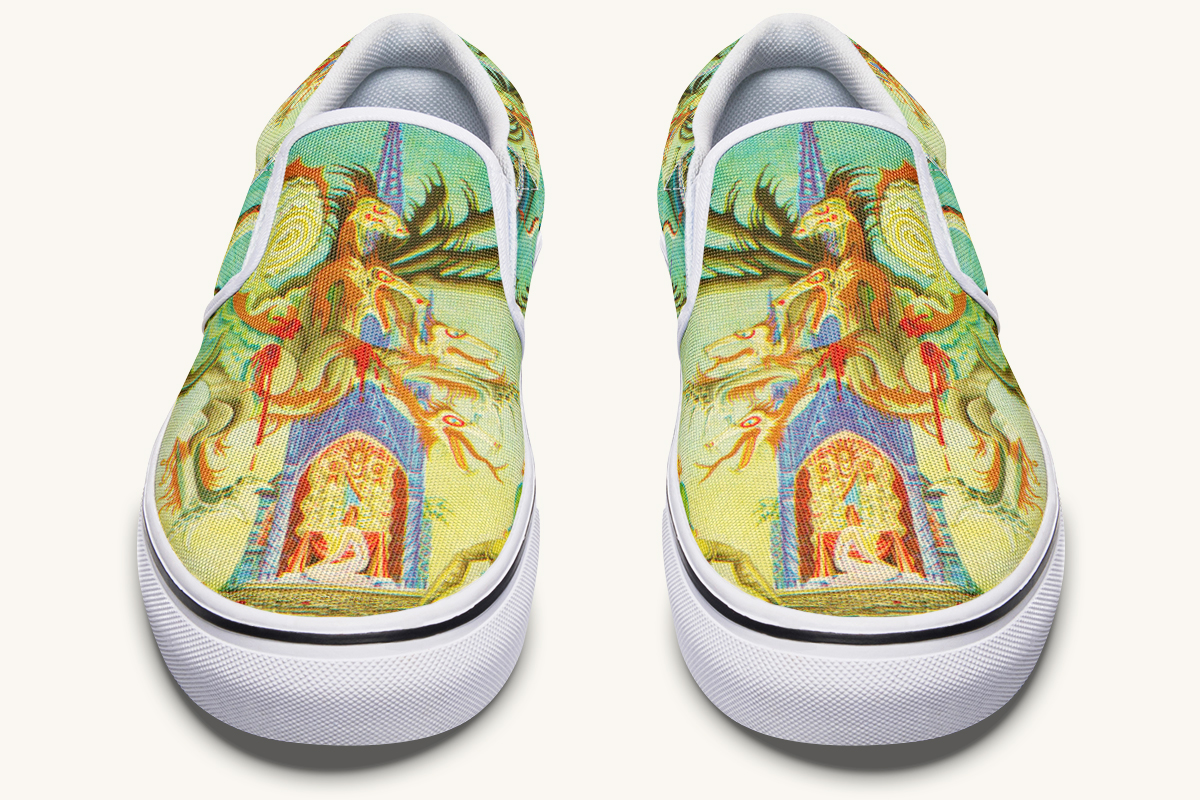 Before The Dragon Broke The Sky Slip On Shoes - Jaded Lament