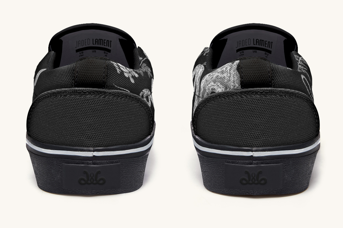 Serpentin Bloom Grey Slip On Shoes - Jaded Lament