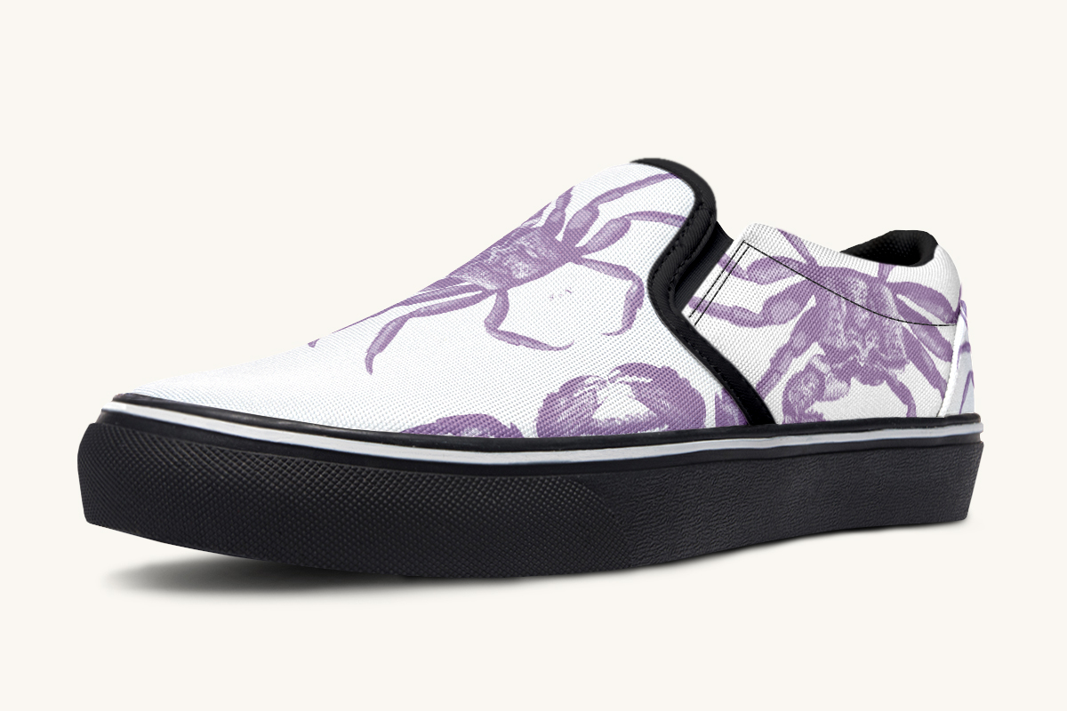 Crawl The Sea Of Stars Purple Slip On Shoes - Jaded Lament