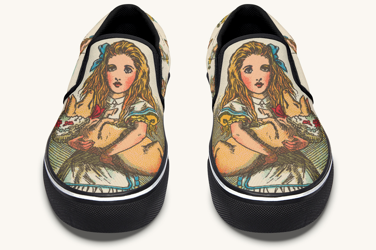 Cradle The Pig Alice in Wonderland Slip On Shoes