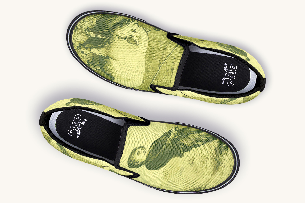 A Pig And His Boy Slip On Shoes - Jaded Lament
