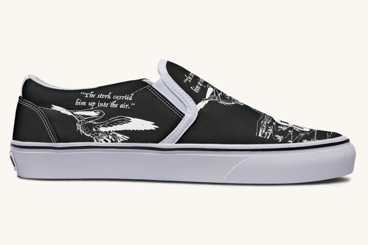 Wizard of Oz Stork And Scarecrow Slip On Shoes - Jaded Lament