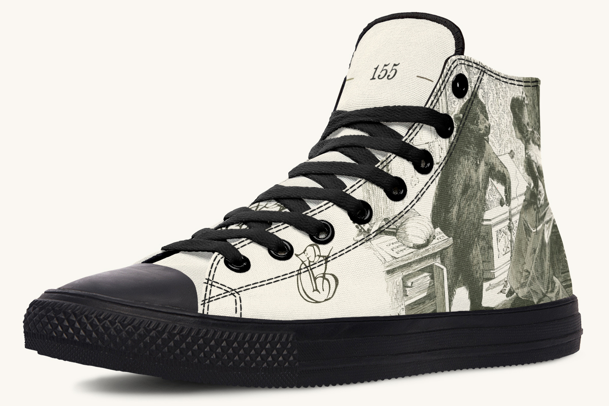 The Bear Shall Be Thy Choice Cream Hightops - Jaded Lament