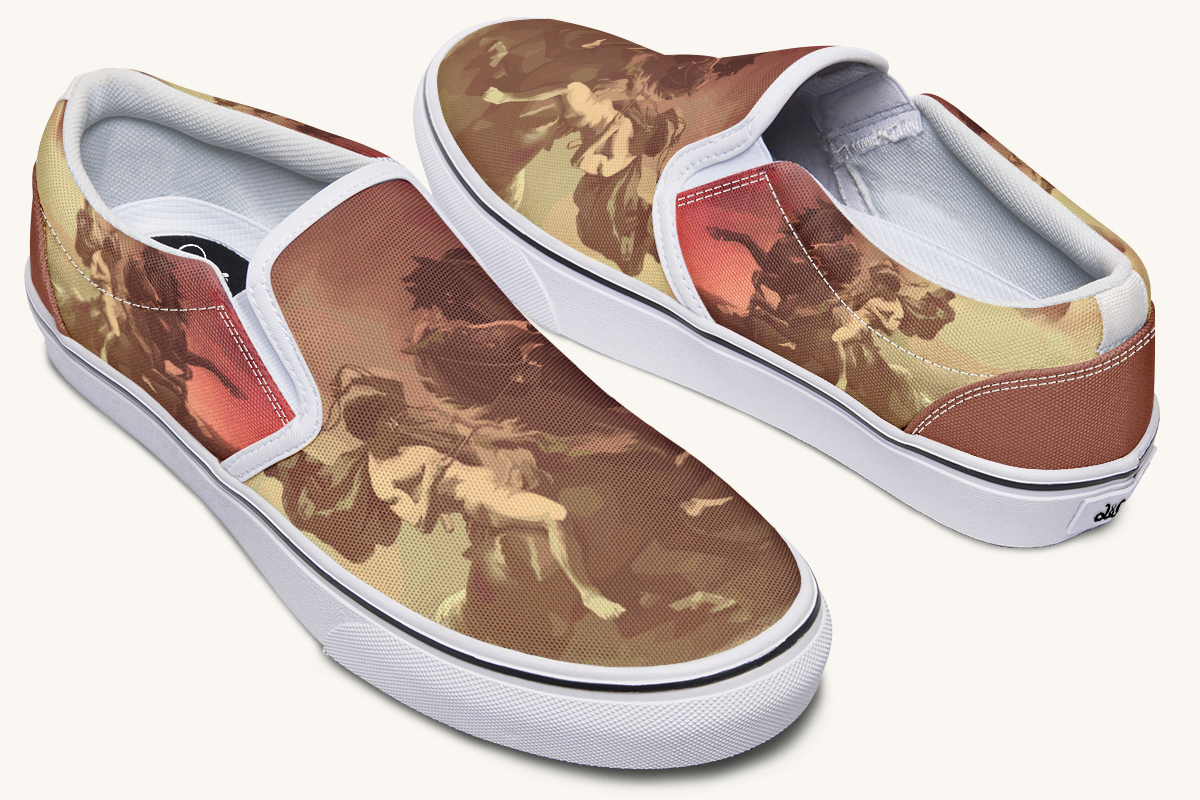 Horse Of The Gods Slip On Shoes - Jaded Lament