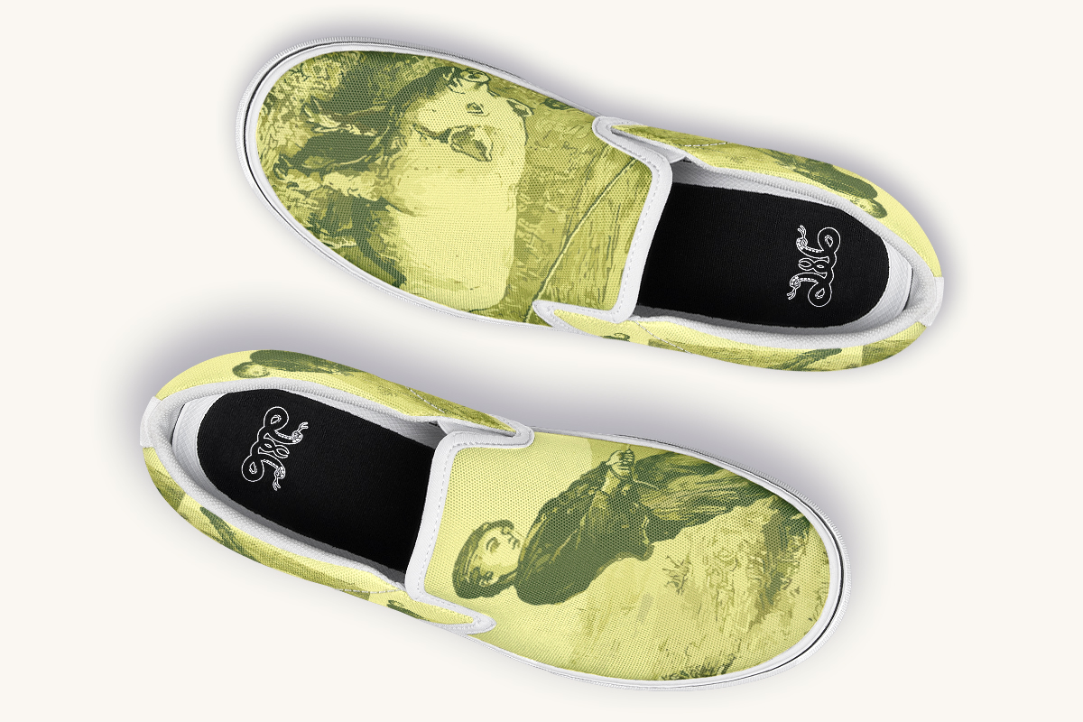 A Pig And His Boy Slip On Shoes - Jaded Lament