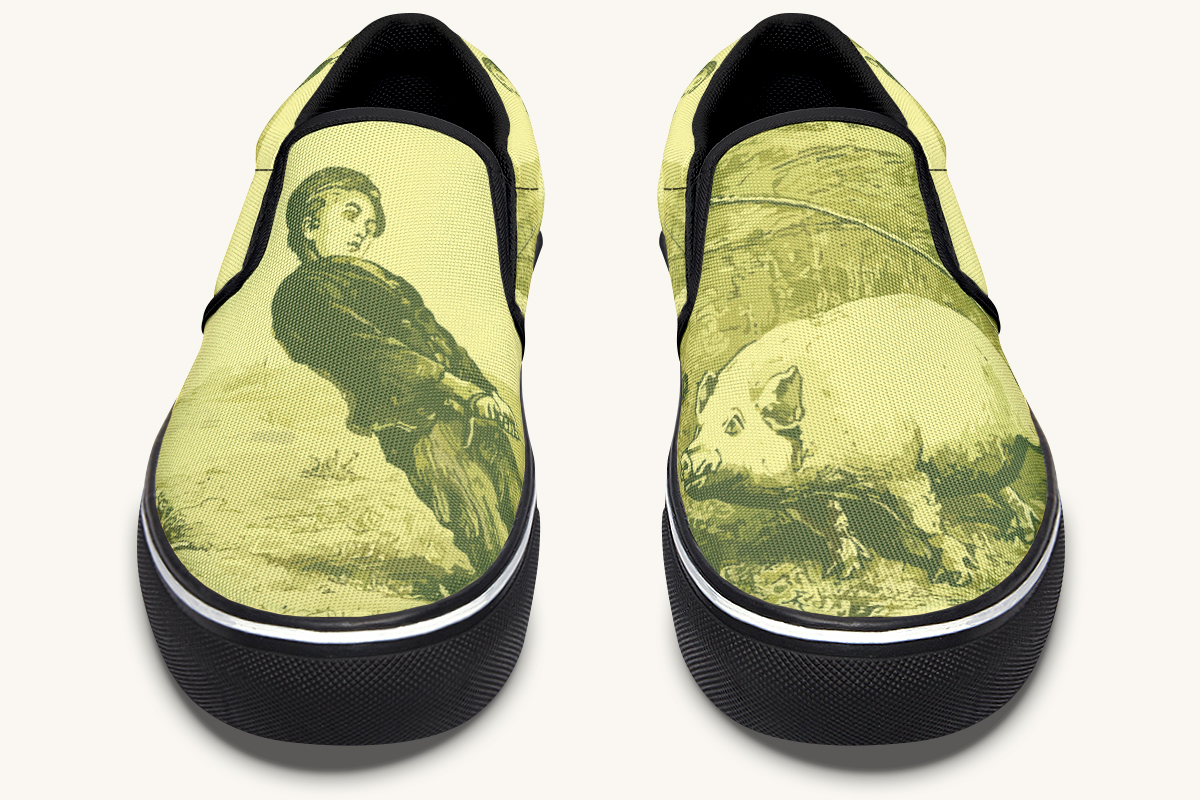 A Pig and His Boy Slip On Shoes