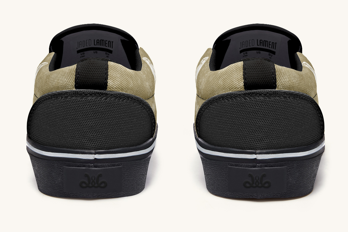 She Watched The Bones Sink Yellow Slip On Shoes - Jaded Lament