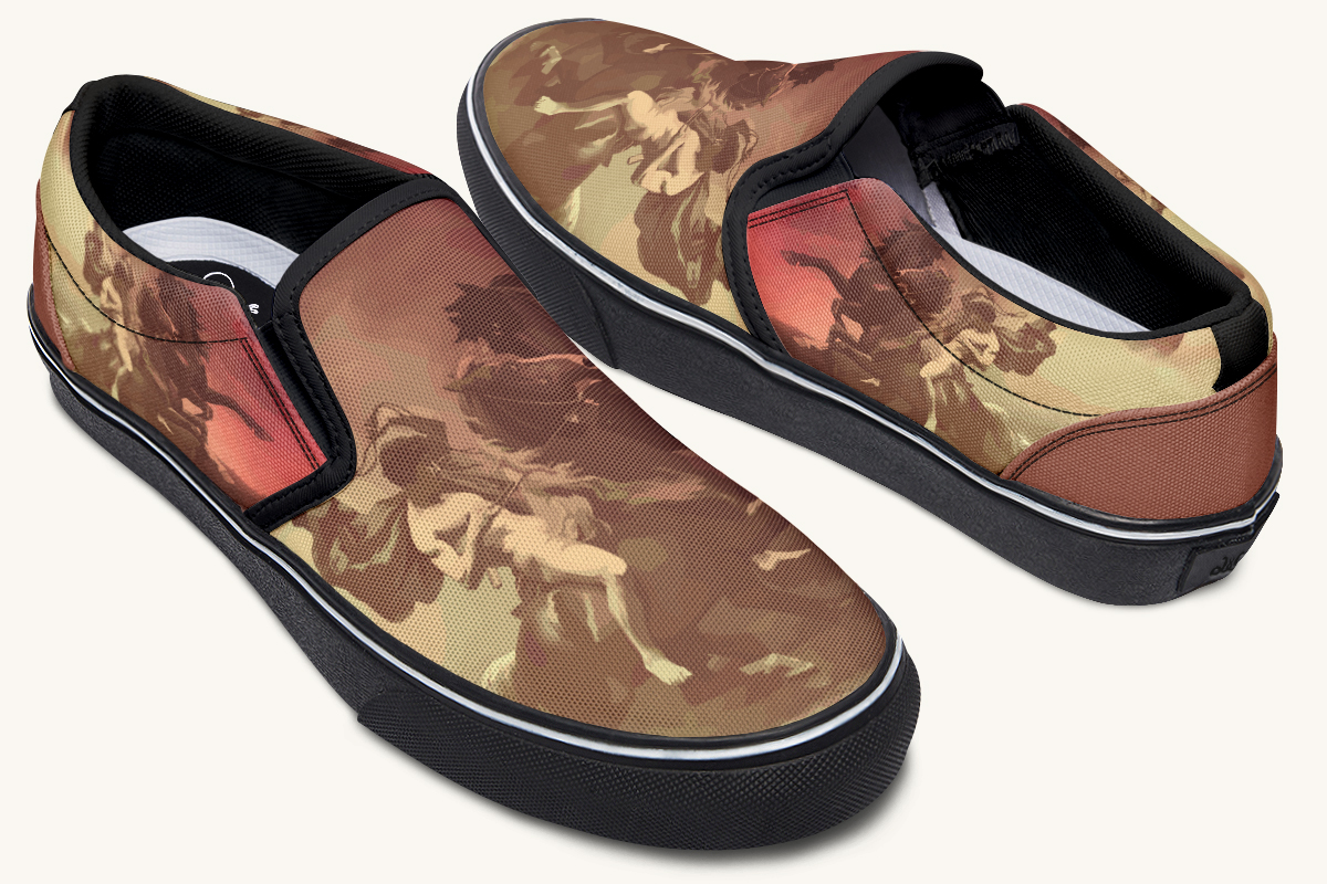 Horse Of The Gods Slip On Shoes - Jaded Lament