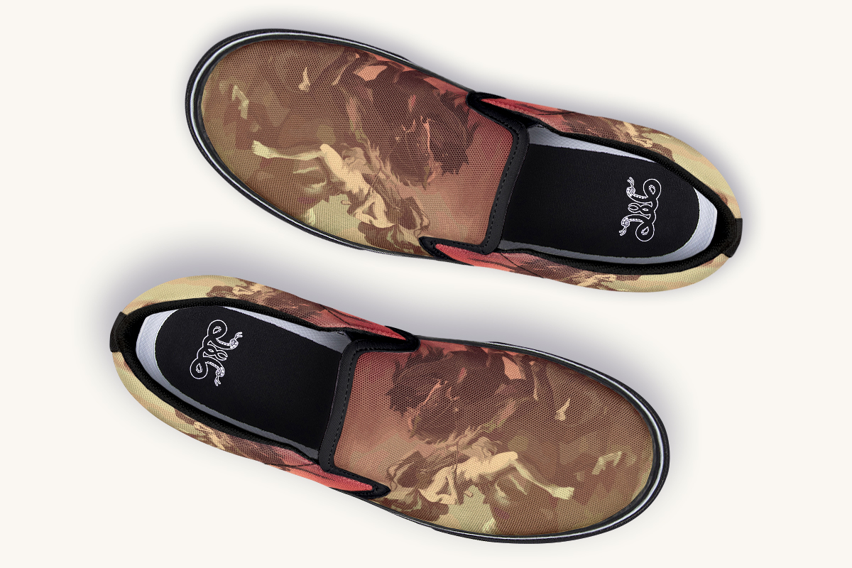 Horse Of The Gods Slip On Shoes - Jaded Lament