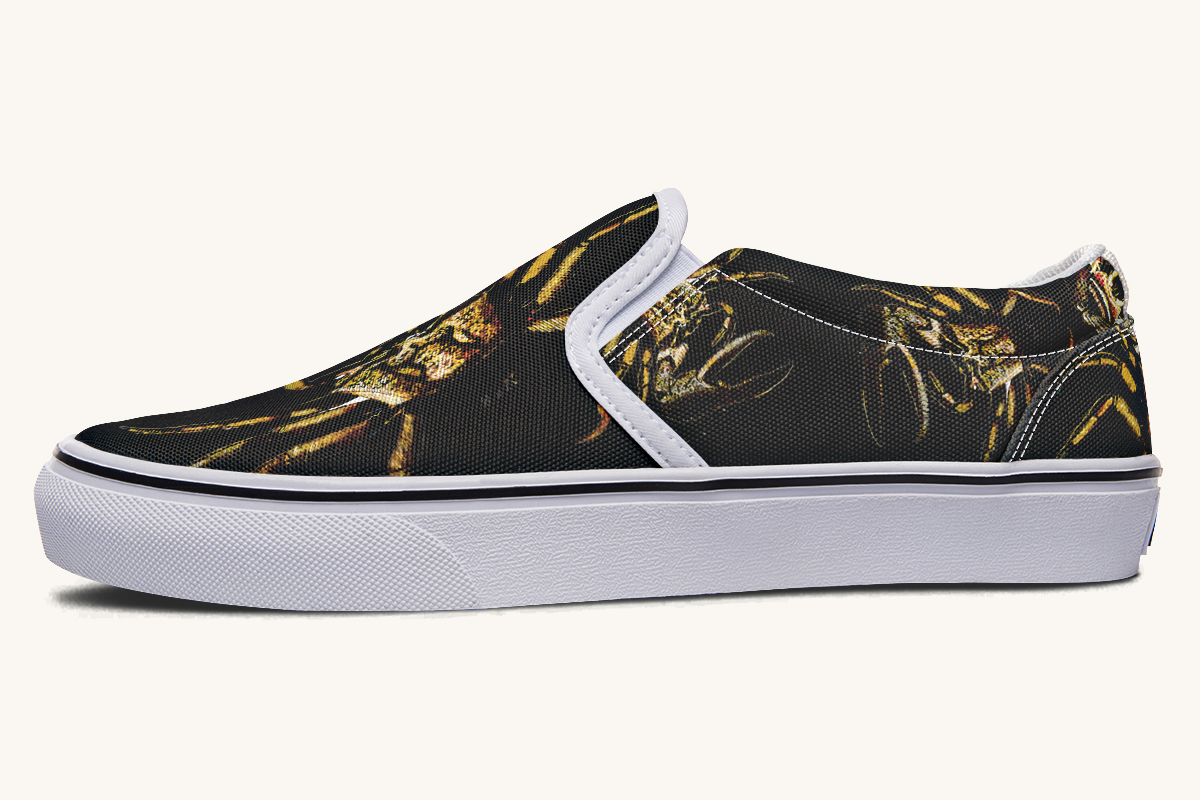Crawl The Sea Of Stars Black Slip On Shoes - Jaded Lament