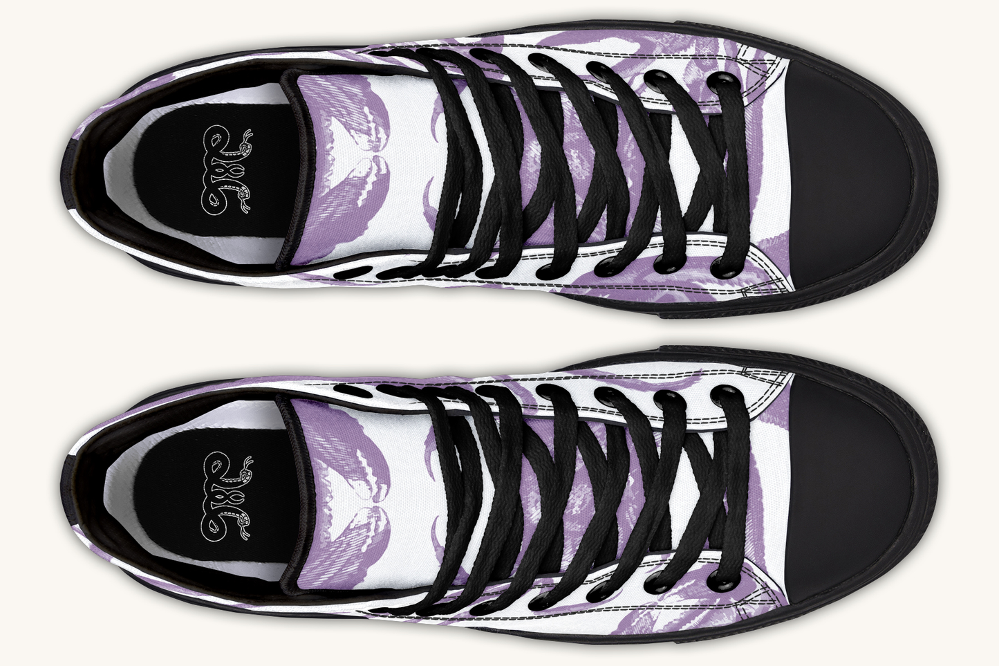 Crawl The Sea of Stars Purple White Hightops - Jaded Lament