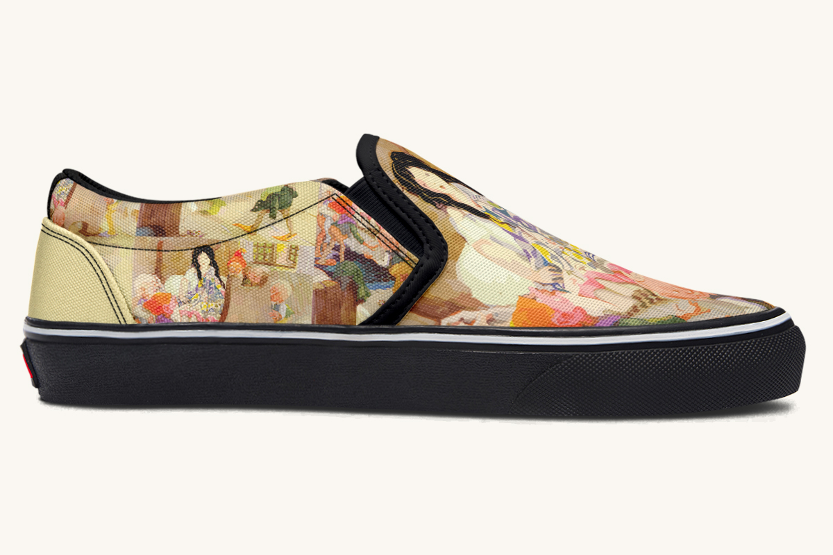 House Of Gentle Shadows Slip On Shoes - Jaded Lament