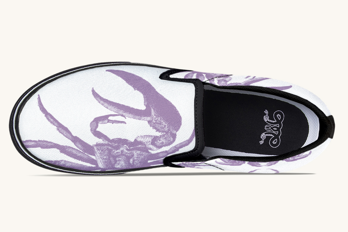Crawl The Sea Of Stars Purple Slip On Shoes - Jaded Lament