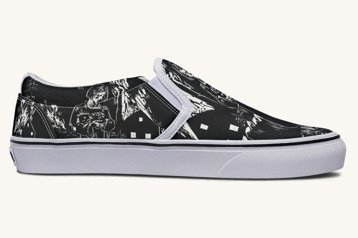 After The Fire Survival Is Defiance Slip On Shoes - Jaded Lament