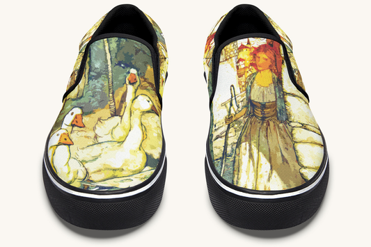 Alas Dear Goose Girl Slip On Shoes - Jaded Lament