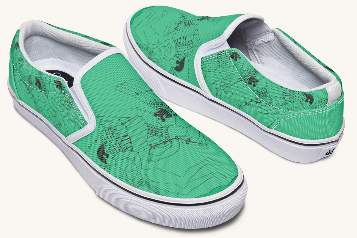 Love Gods In Flight Slip On Shoes - Jaded Lament