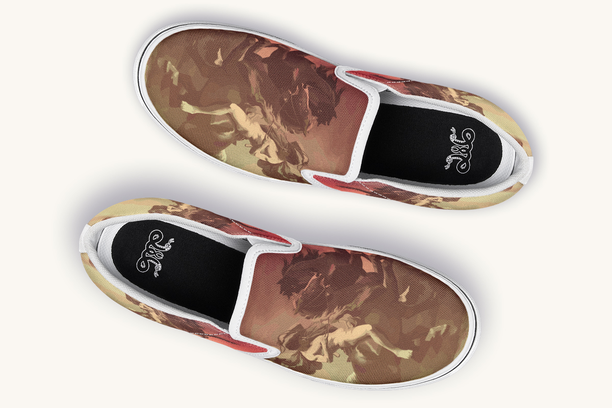 Horse Of The Gods Slip On Shoes - Jaded Lament