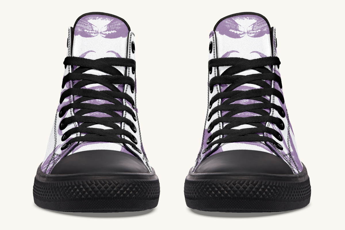 Crawl The Sea of Stars Purple White Hightops - Jaded Lament