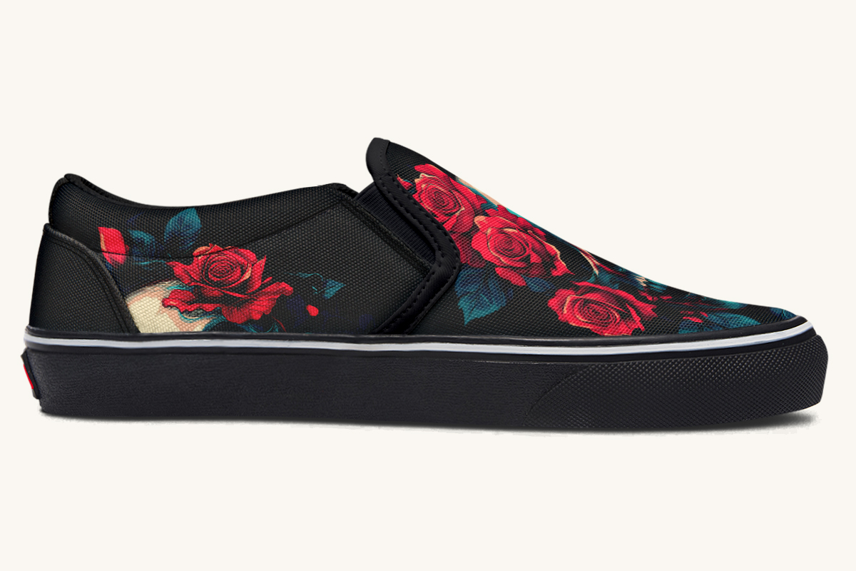 Roses For The Dead Slip On Shoes - Jaded Lament