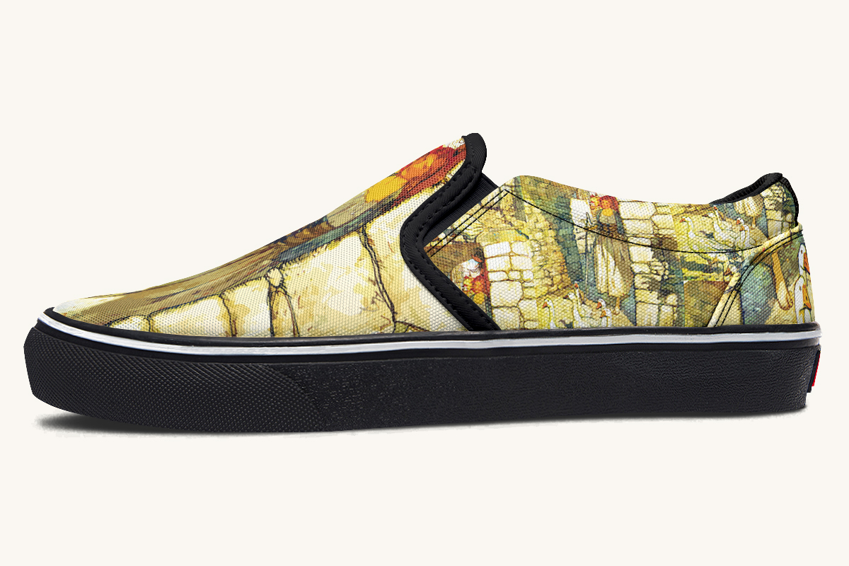 Alas Dear Goose Girl Slip On Shoes - Jaded Lament
