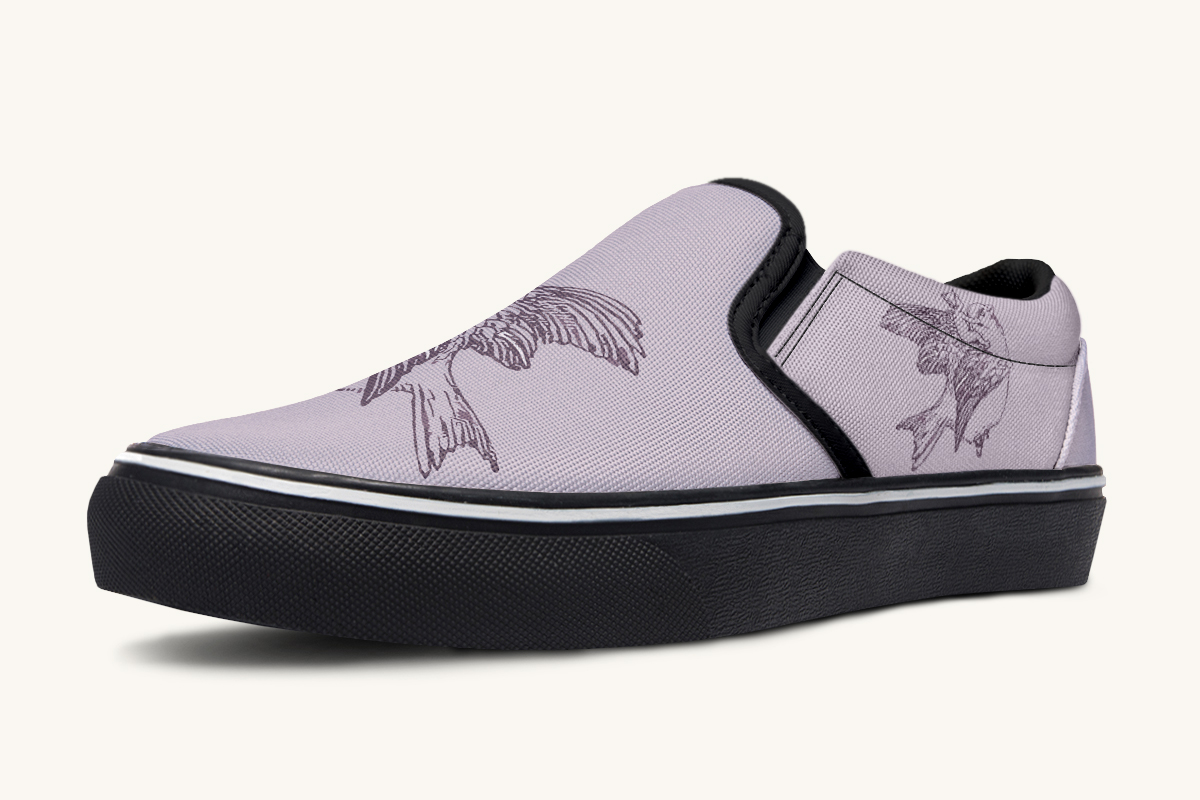 Feather And Cloud Slip On Shoes - Jaded Lament