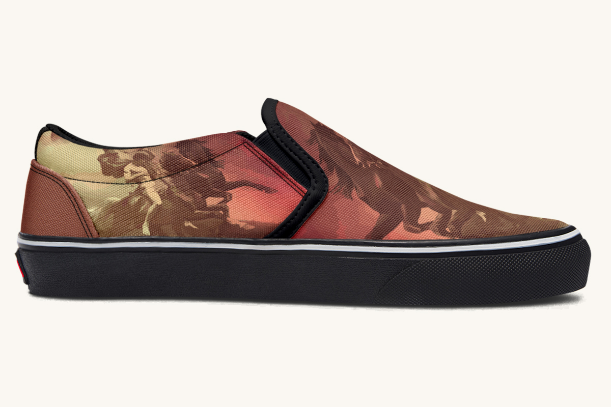 Horse Of The Gods Slip On Shoes - Jaded Lament