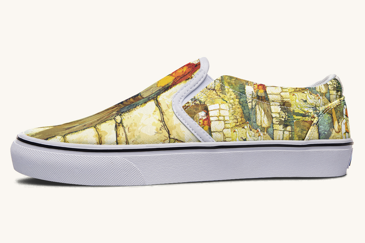 Alas Dear Goose Girl Slip On Shoes - Jaded Lament