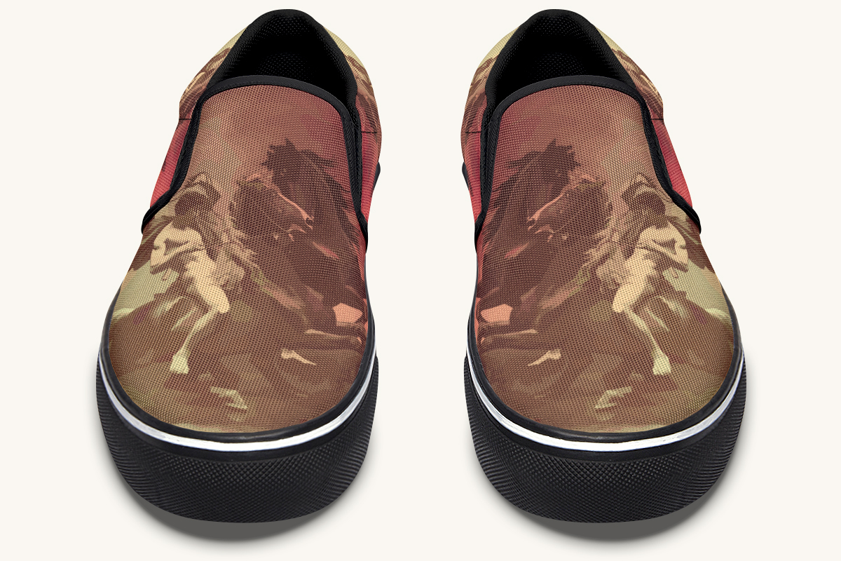 Horse Of The Gods Slip On Shoes - Jaded Lament